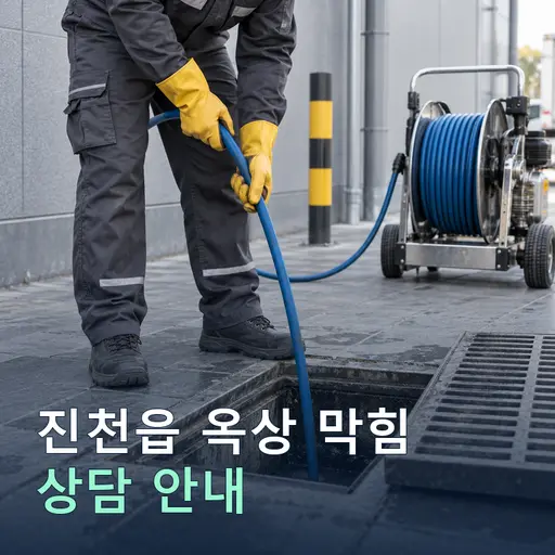 충북 진천군 진천읍 옥상막힘 현장 점검 및 상담