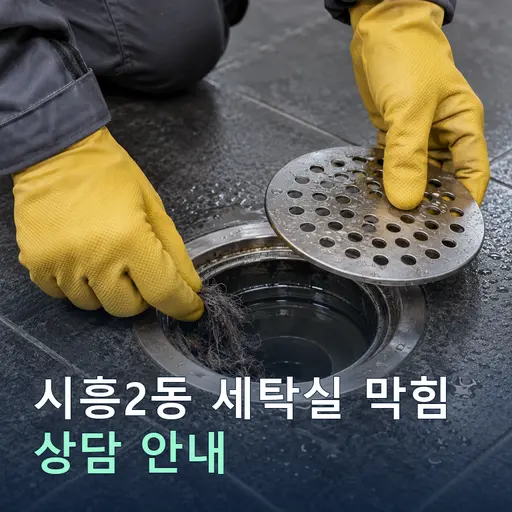 서울 금천구 시흥2동 세탁실막힘 현장 점검 및 상담