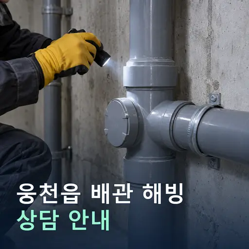 충남 보령시 웅천읍 배관해빙 현장 점검 및 상담
