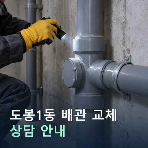 서울 도봉구 도봉1동 배관교체 현장 점검 및 상담