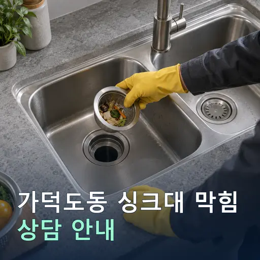 부산 강서구 가덕도동 싱크대막힘 현장 점검 및 상담
