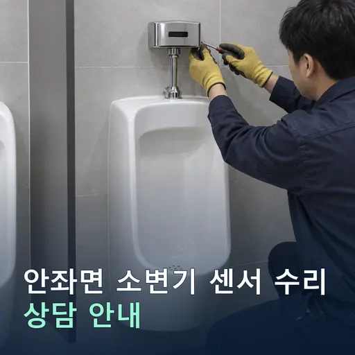 전남 신안군 안좌면 소변기센서수리 현장 점검 및 상담