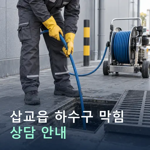 충남 예산군 삽교읍 하수구막힘 현장 점검 및 상담