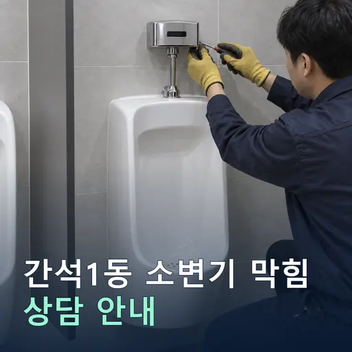 인천 남동구 간석1동 소변기막힘 현장 점검 및 상담