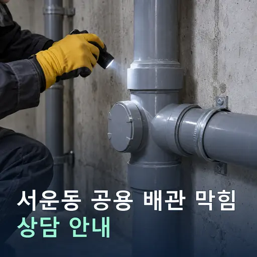 인천 계양구 서운동 공용배관 막힘 현장 점검 및 상담