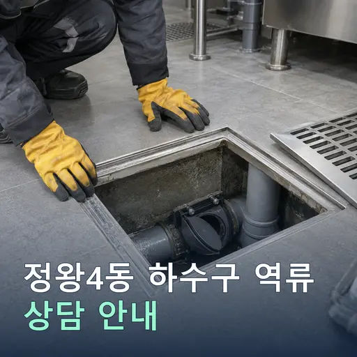 경기 시흥시 정왕4동 하수구역류 현장 점검 및 상담