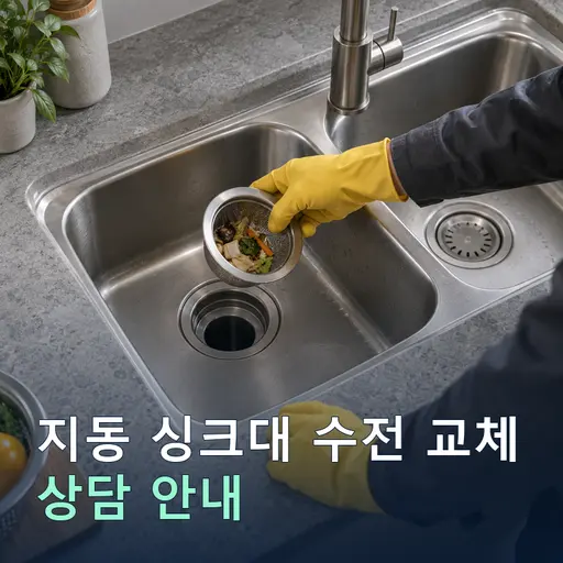 경기 수원시 지동 싱크대수전교체 현장 점검 및 상담