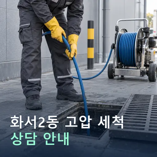 경기 수원시 화서2동 고압세척 현장 점검 및 상담