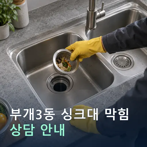 인천 부평구 부개3동 싱크대막힘 현장 점검 및 상담