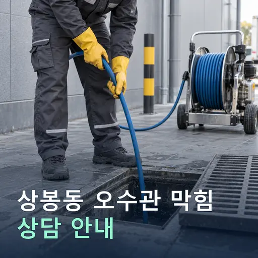 경남 진주시 상봉동 오수관막힘 현장 점검 및 상담
