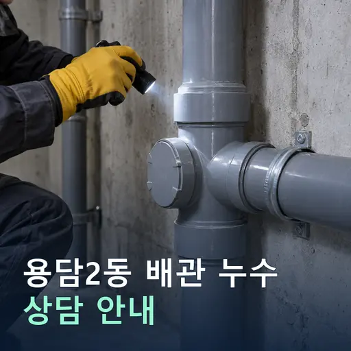 제주 제주시 용담2동 배관누수 현장 점검 및 상담