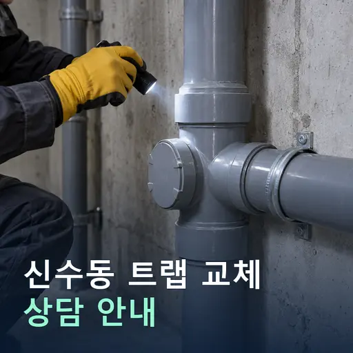 서울 마포구 신수동 트랩교체 현장 점검 및 상담