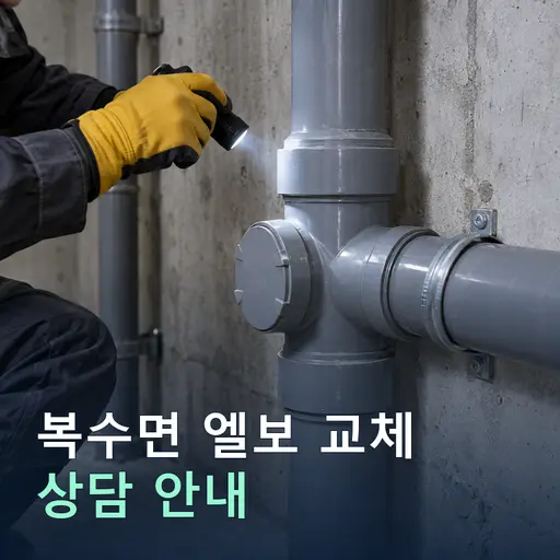 충남 금산군 복수면 엘보교체 현장 점검 및 상담