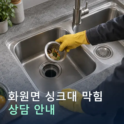 전남 해남군 화원면 싱크대막힘 현장 점검 및 상담