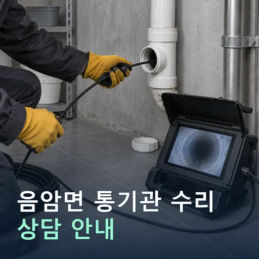 충남 서산시 음암면 통기관수리 현장 점검 및 상담