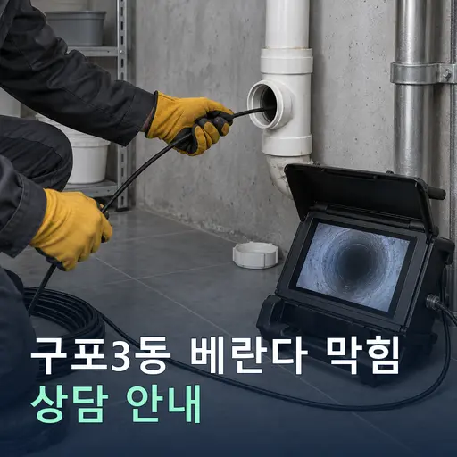 부산 북구 구포3동 베란다막힘 현장 점검 및 상담