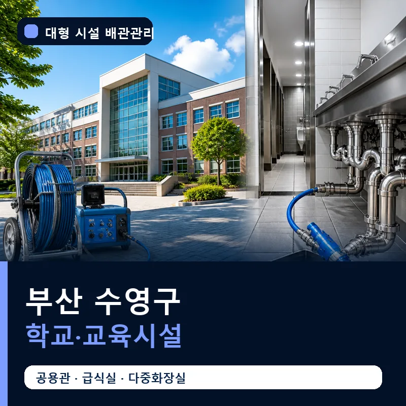 부산 수영구 학교·교육시설 대형 배관 관리 썸네일