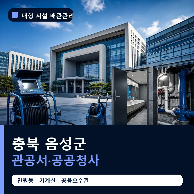 충북 음성군 관공서·공공청사 대형 배관 관리 썸네일