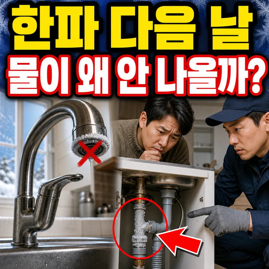 한파 다음 날 수도꼭지에서 물이 안 나오는 원인 진단