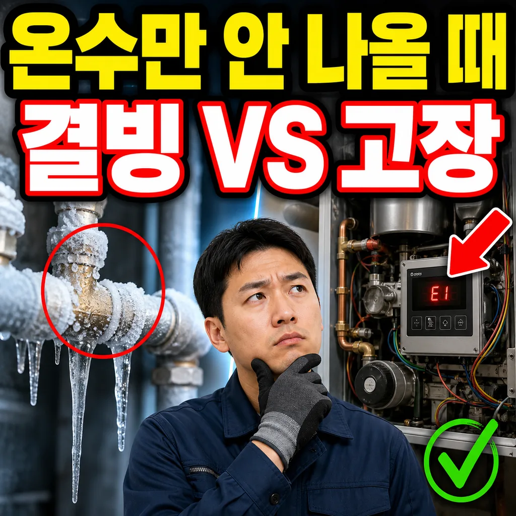 보일러 온수만 안 나올 때 결빙 vs 보일러 고장 구분법