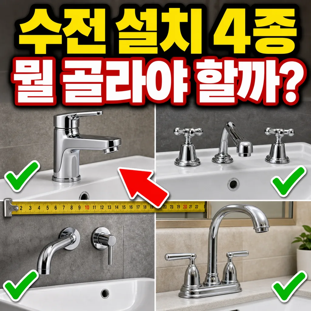 원홀·투홀·벽붙이·데크 수전 선택 매뉴얼