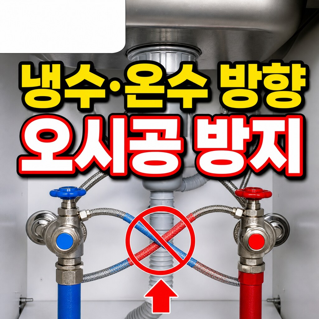 냉·온수 방향 표준과 오시공 방지 가이드
