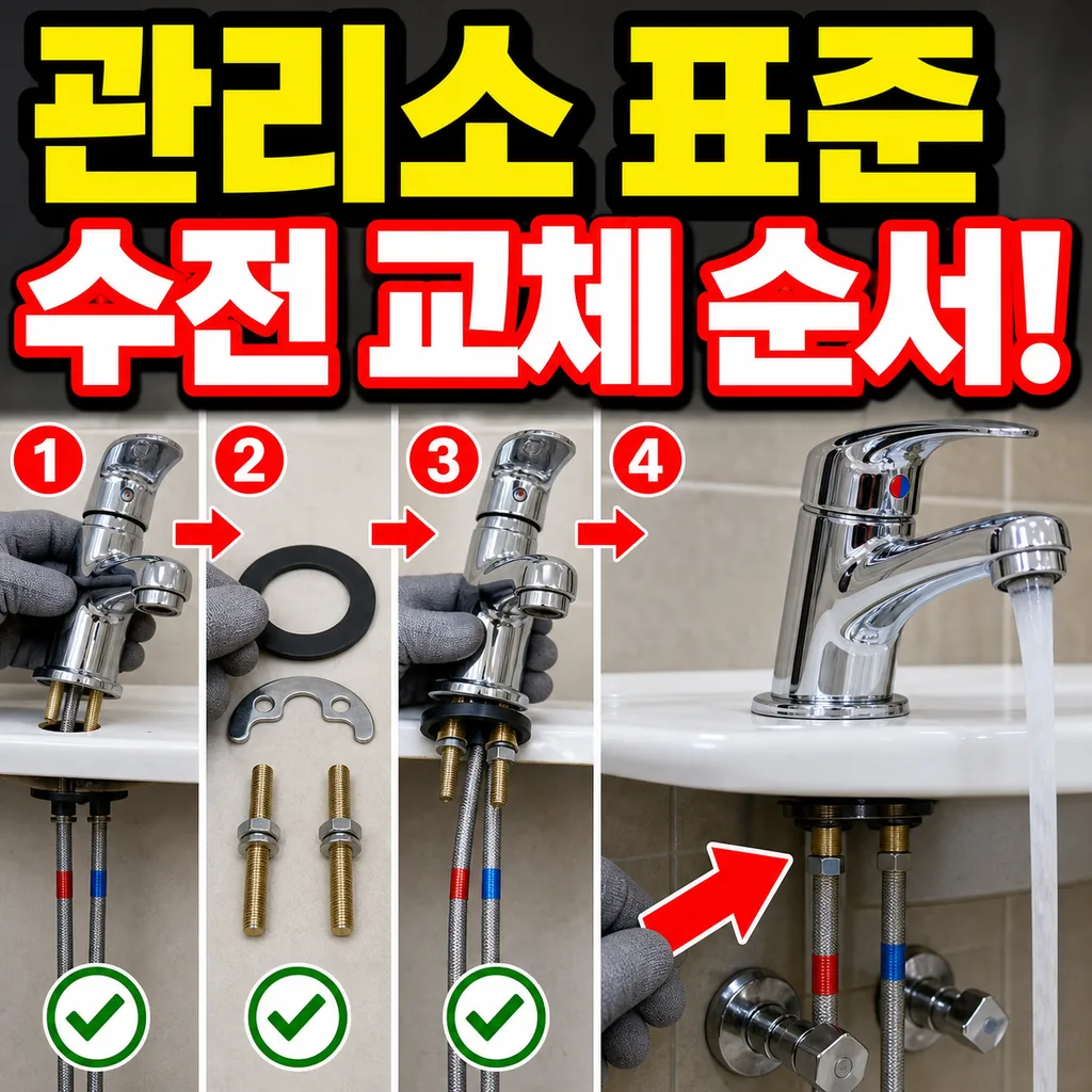 관리소용 수전 교체 시공 순서 매뉴얼
