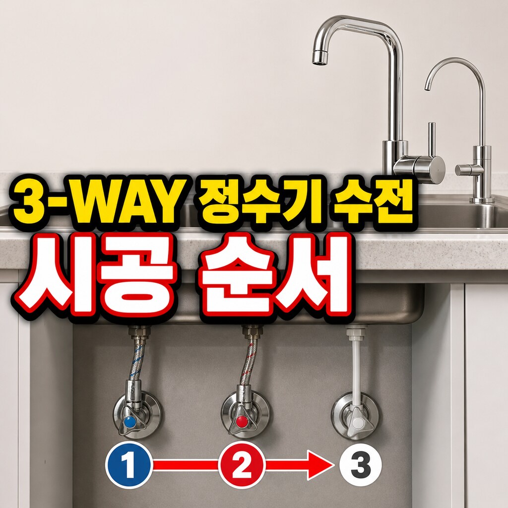 정수기 겸용 3-way 수전 시공 매뉴얼