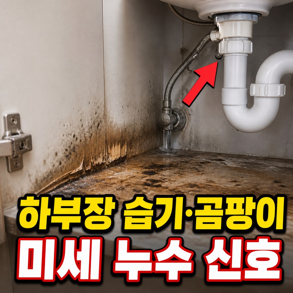 하부장 습기·곰팡이의 미세 누수 신호