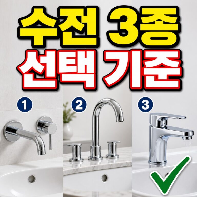 벽붙이·데크·원홀 세면대 수전 선택 매뉴얼