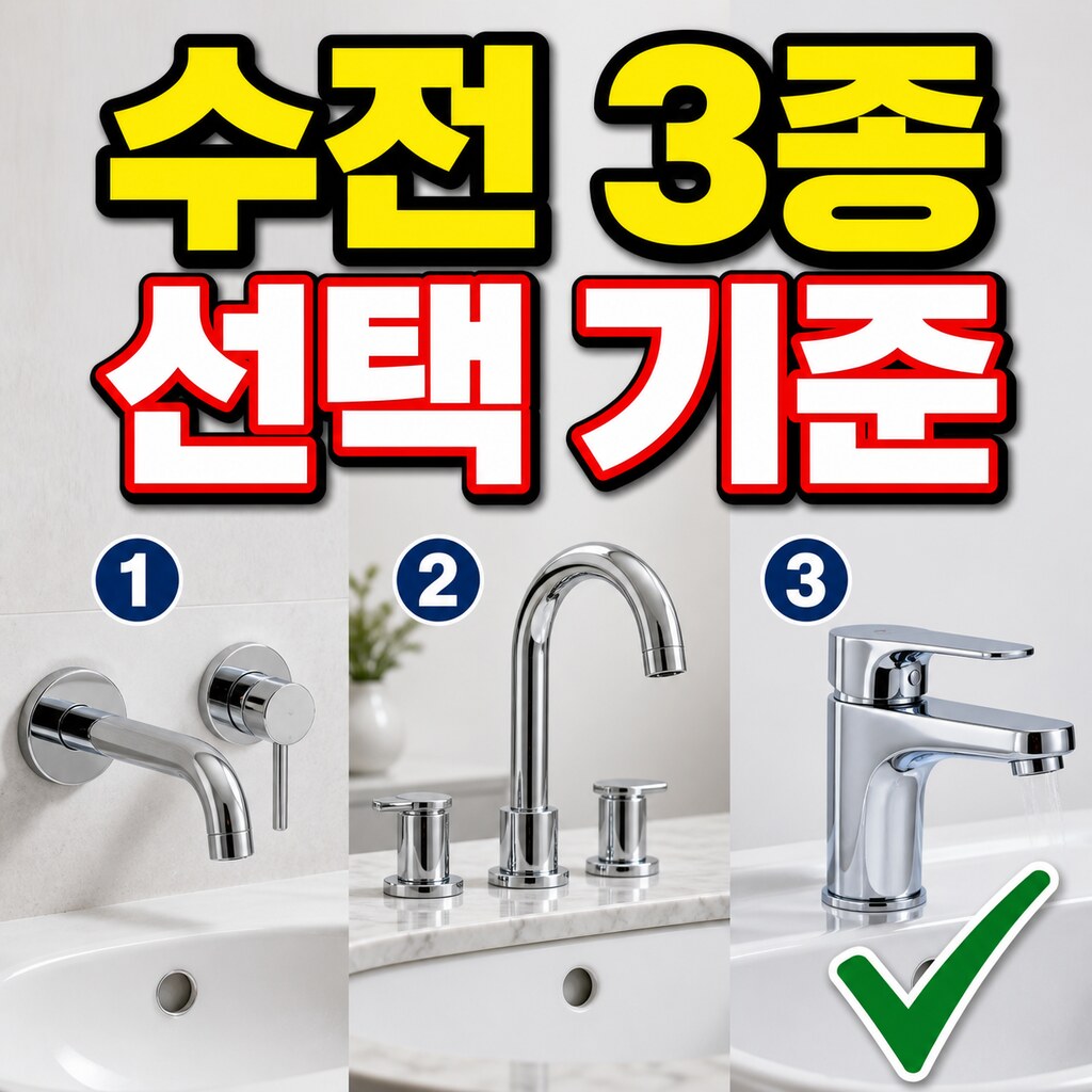 벽붙이·데크·원홀 세면대 수전 선택 매뉴얼