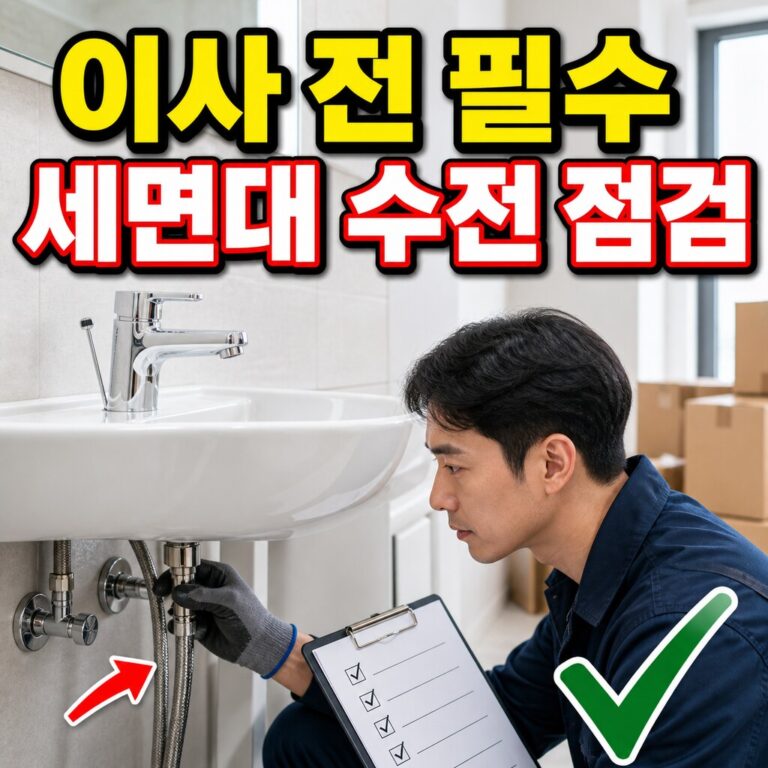 이사철 세면대 수전 사전 점검