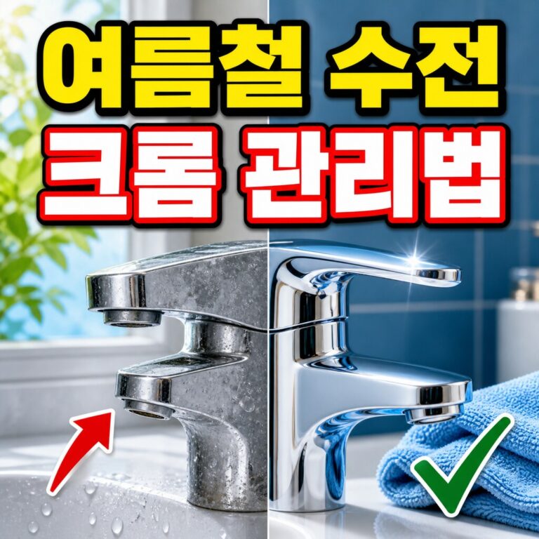 여름철 세면대 수전 크롬 관리