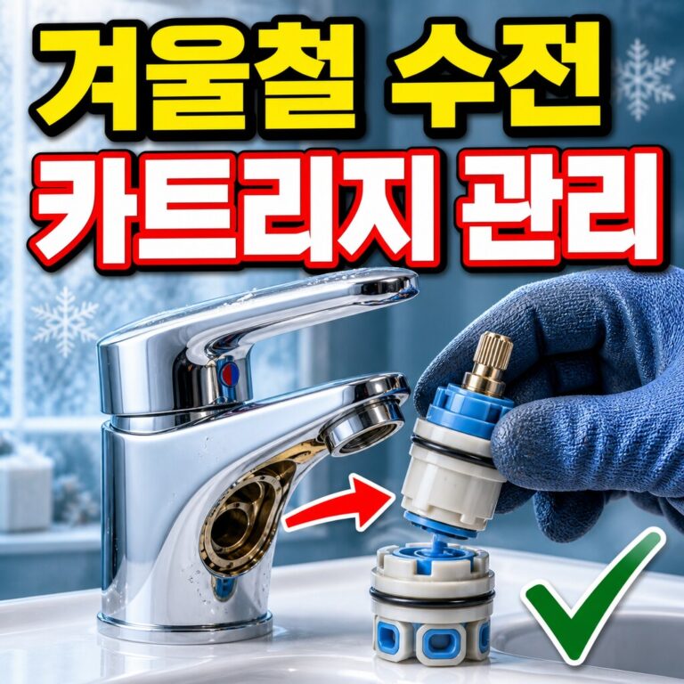 겨울철 세면대 수전 카트리지 관리