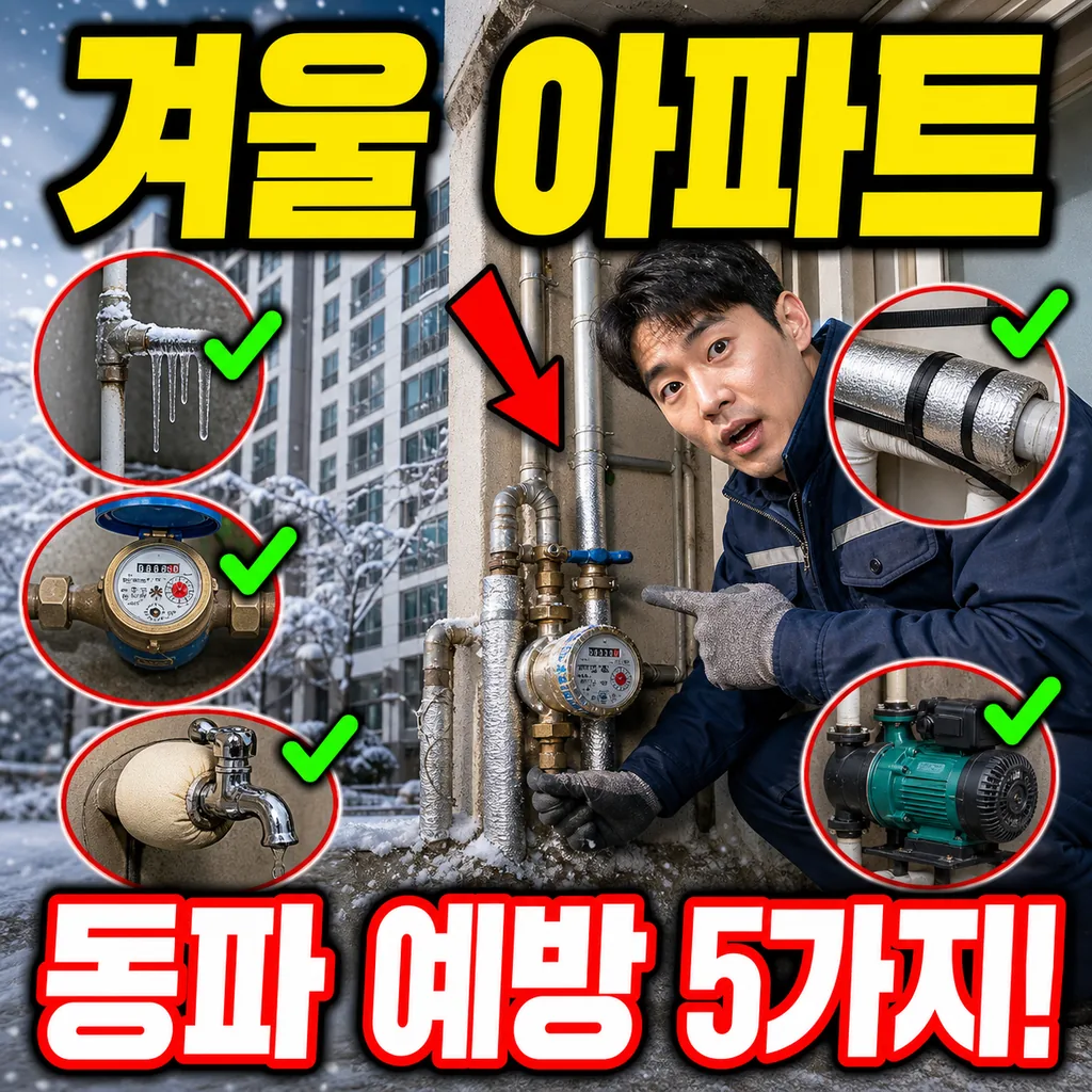 겨울철 아파트 배관 동파 예방 5가지 핵심 팁 관리사무소가 먼저 챙길 것
