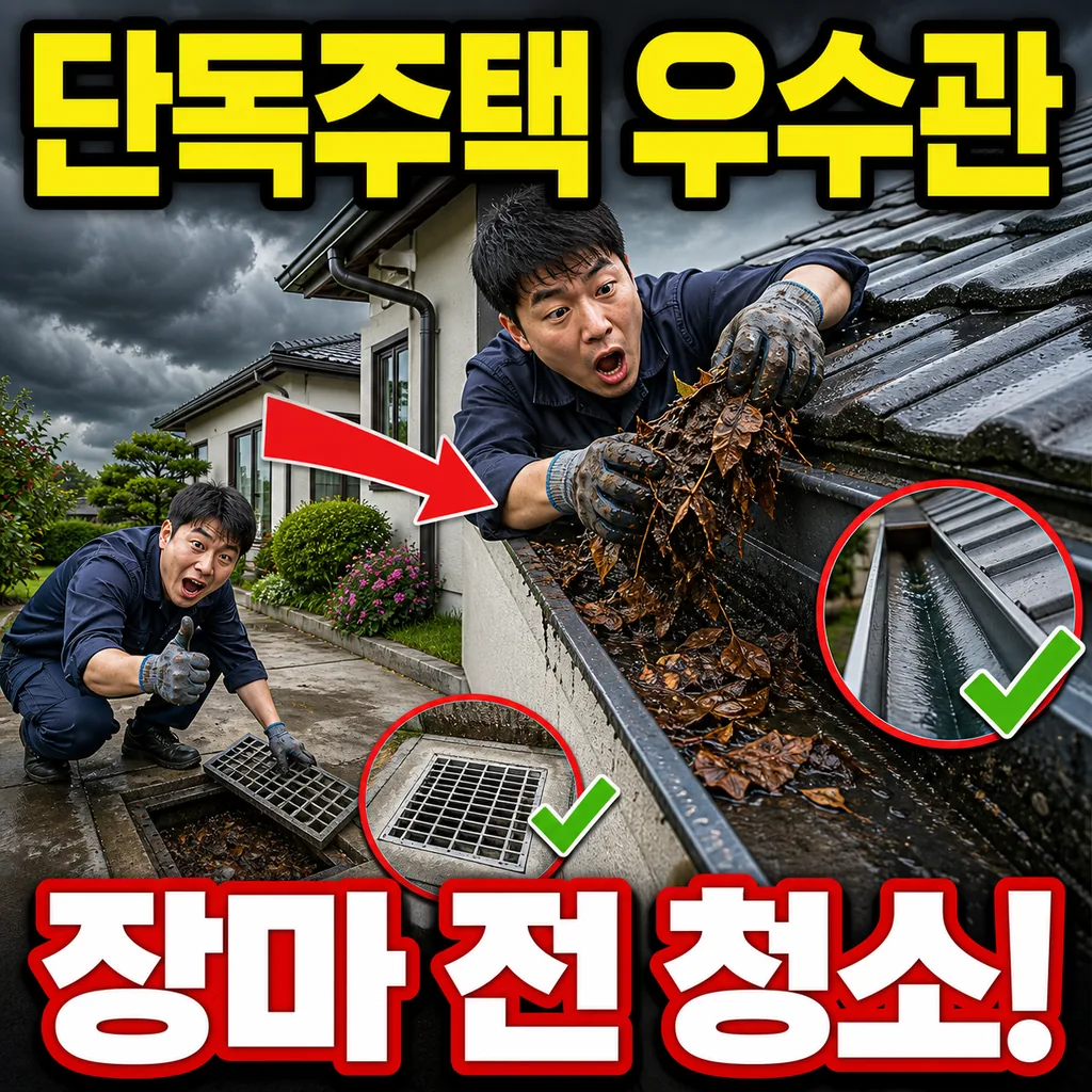대구 남구 이천동 단독주택 장마 대비 지붕 우수관 청소 오전 방문 후기