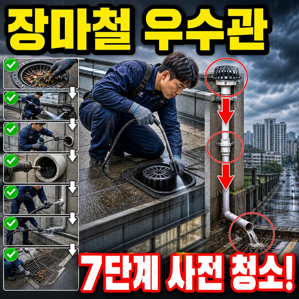 장마철 아파트·오피스텔 우수관 사전 청소 완벽 체크리스트 7단계