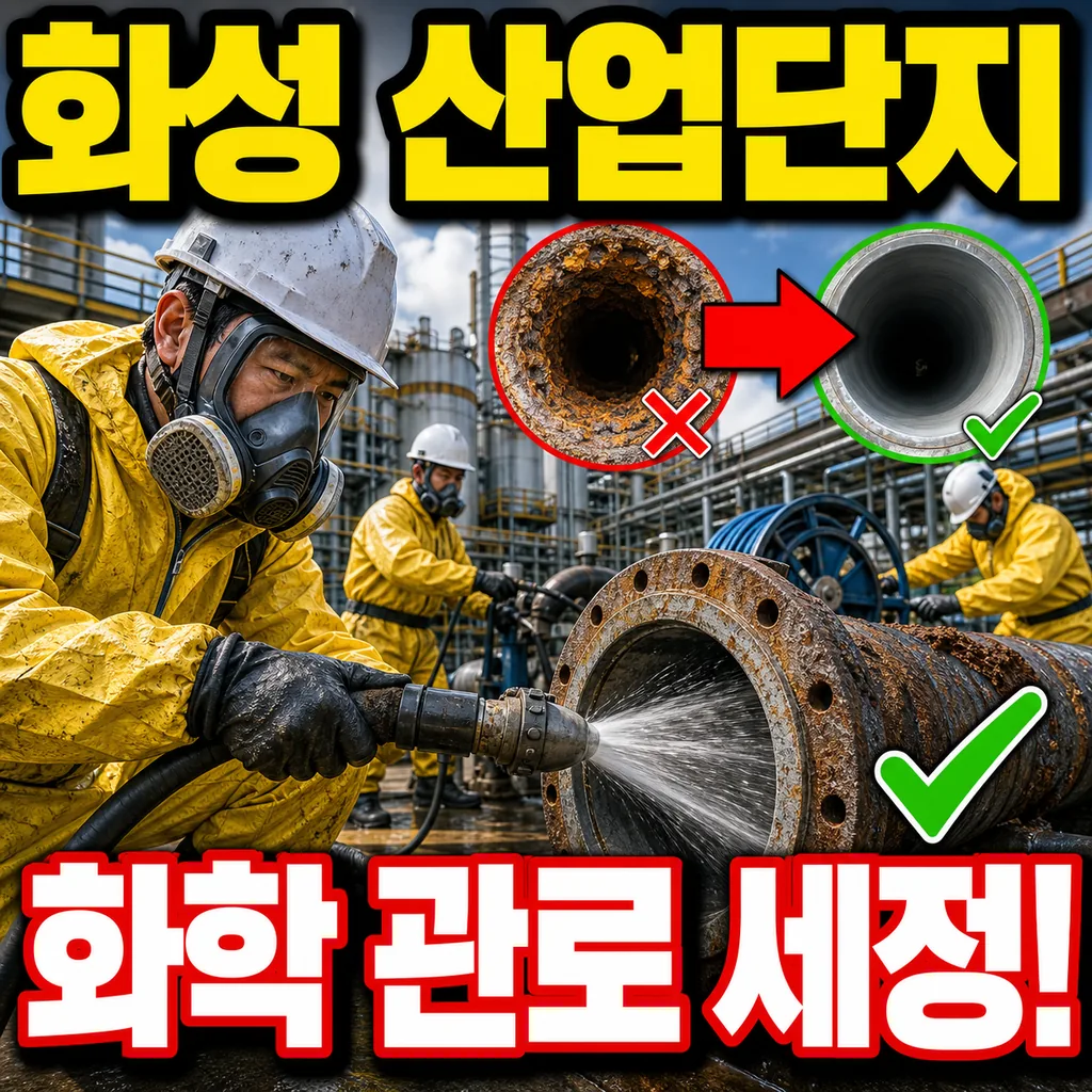 경기 화성 향남 산업단지 화학 폐수 관로 정밀 세정 사례