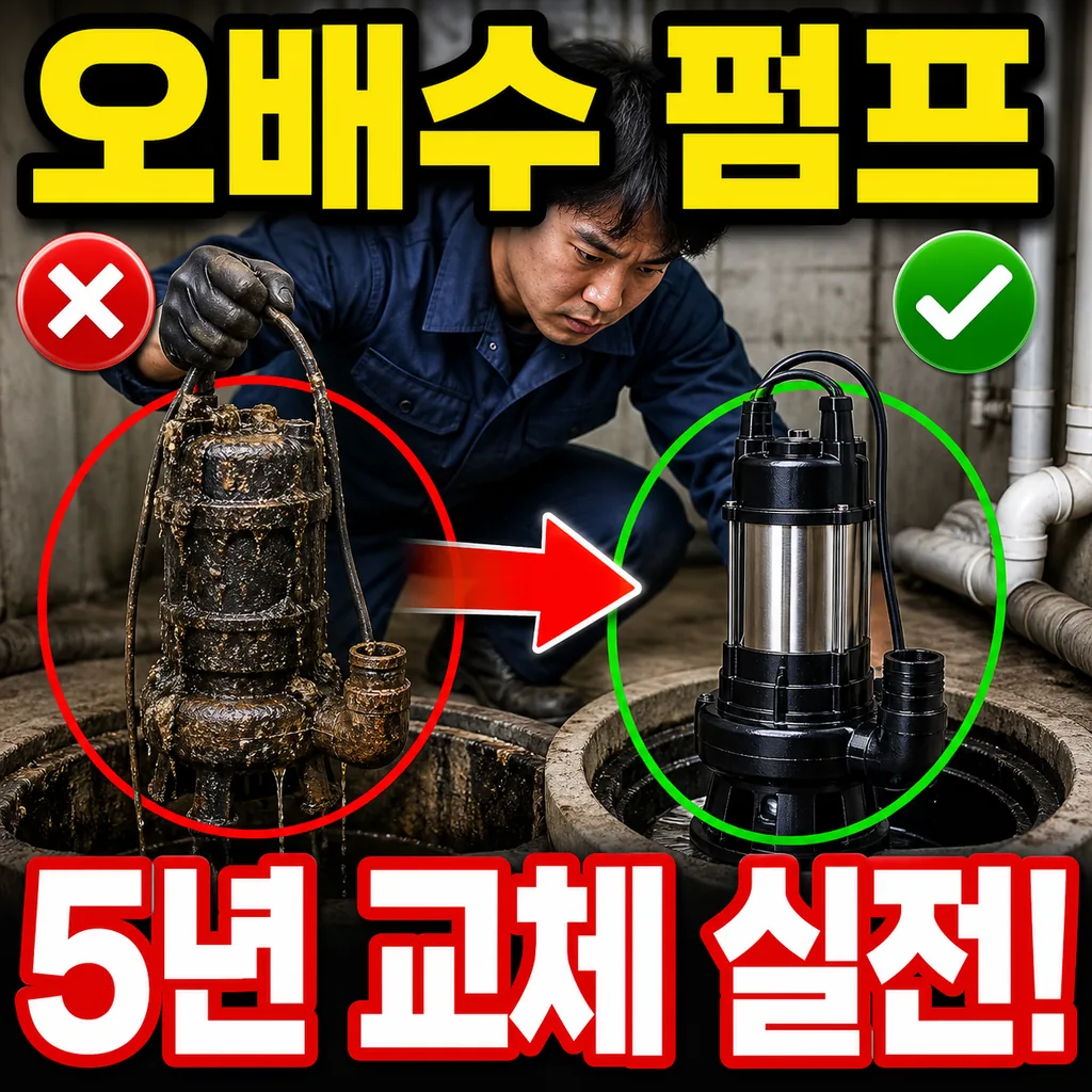 오배수 펌프 5년 사이클 교체 실전 사례, 진단부터 마무리까지