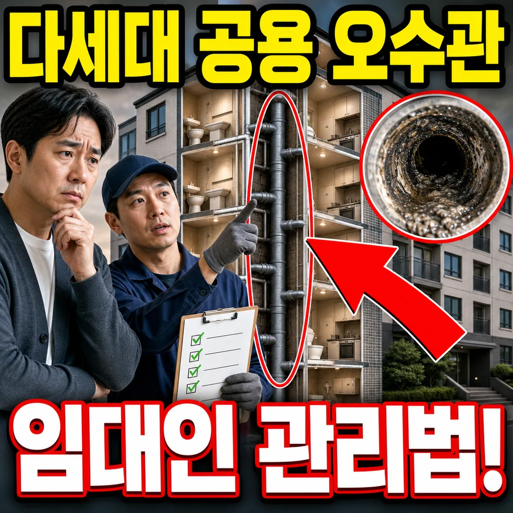 다세대 주택 공용 오수관 관리 임대인 매뉴얼 지하 역류 예방 실전