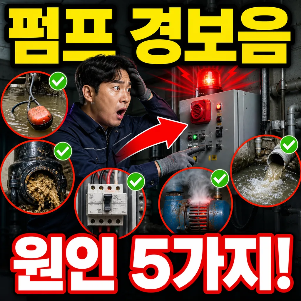 지하 배수 펌프 부저·경보음 원인 5가지와 즉시 대응 순서
