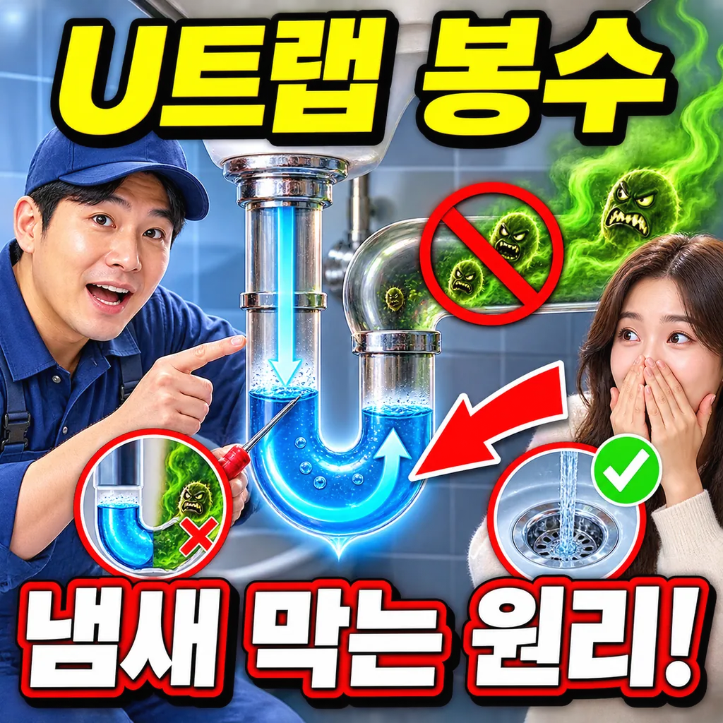 U트랩은 왜 물이 고여 있어야 하나 — 봉수 원리와 냄새 차단