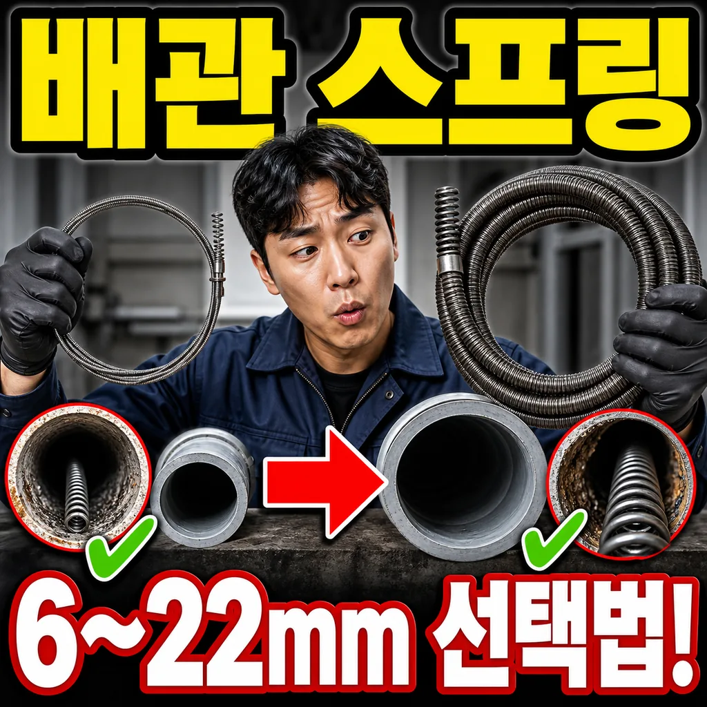 배관 스프링의 종류와 굵기 — 6mm부터 22mm까지