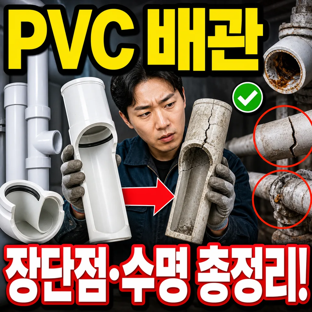 PVC 배관은 왜 국내 표준인가 — 장단점·수명 완전 정리