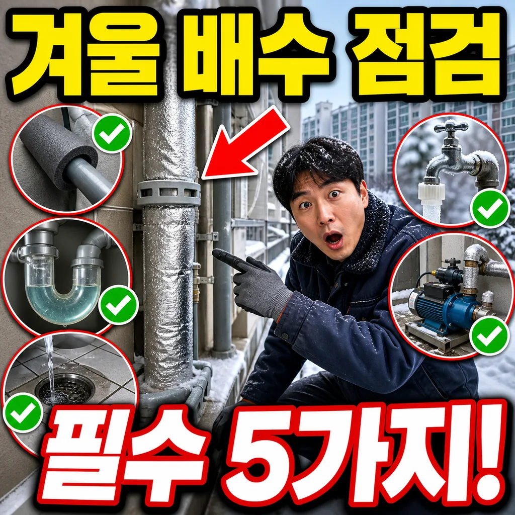 겨울철 배수 자가진단 — 동파·역류·결로 5가지 필수 확인