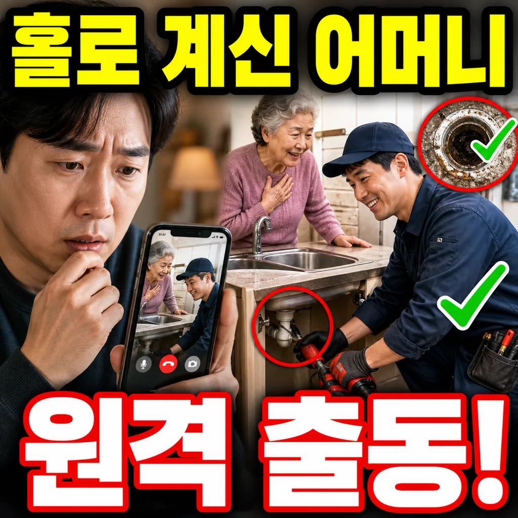 거동 불편하신 어머니 홀로 계신 집, 딸이 지방에서 부탁드린 원격 출동