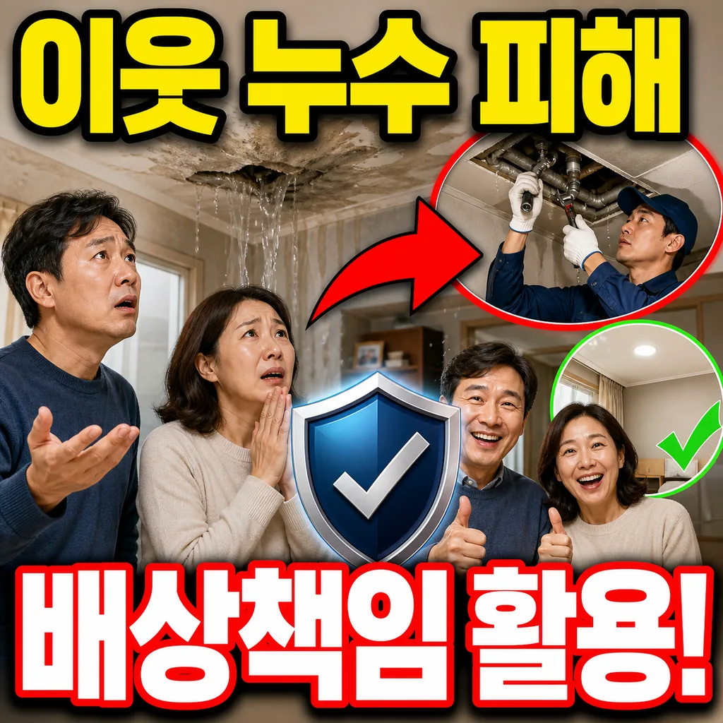 누수·역류로 이웃에 손해를 냈다면 — 일상생활배상책임 보험 활용