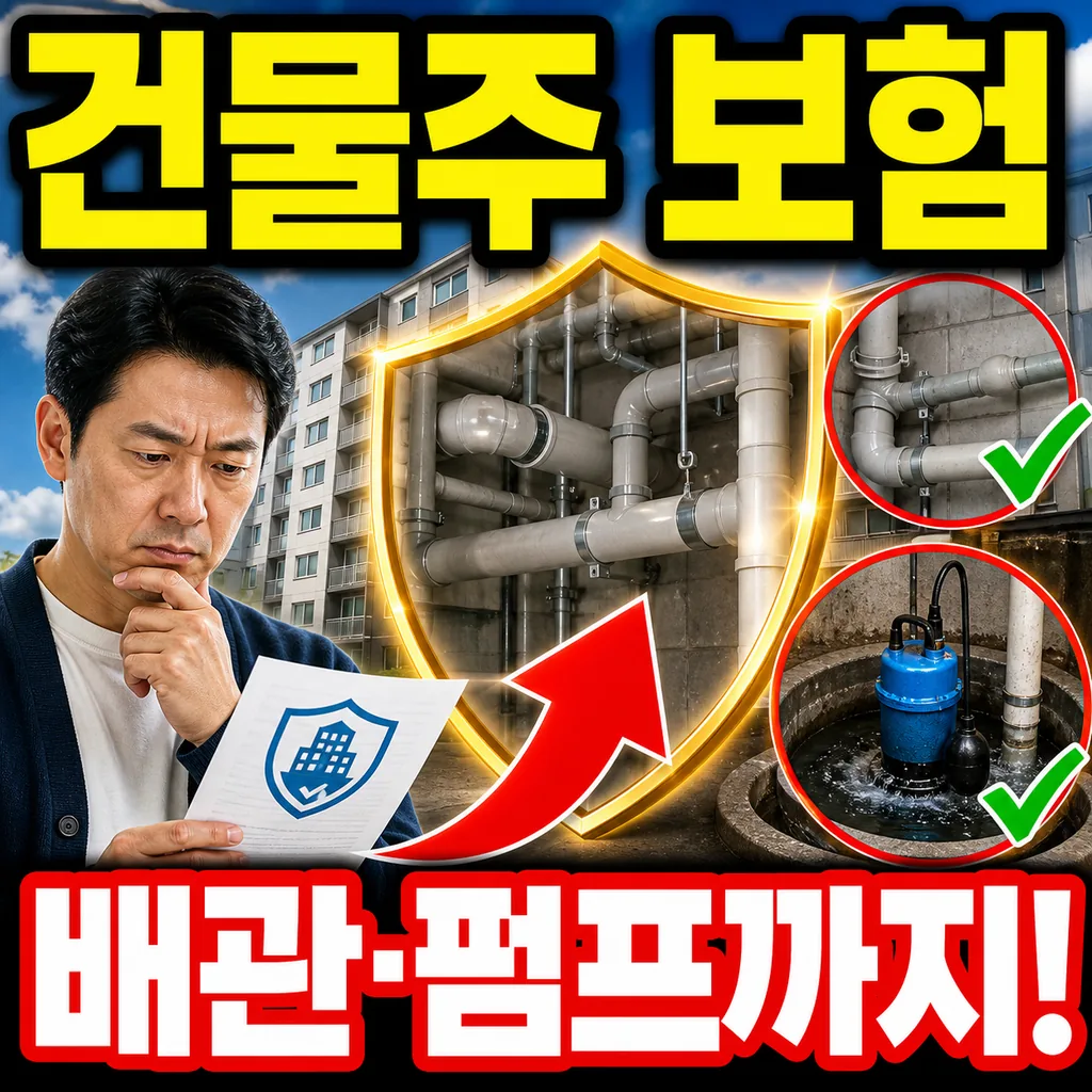 건물주가 알아야 할 시설물 손해보험 — 배관·정화조·펌프까지