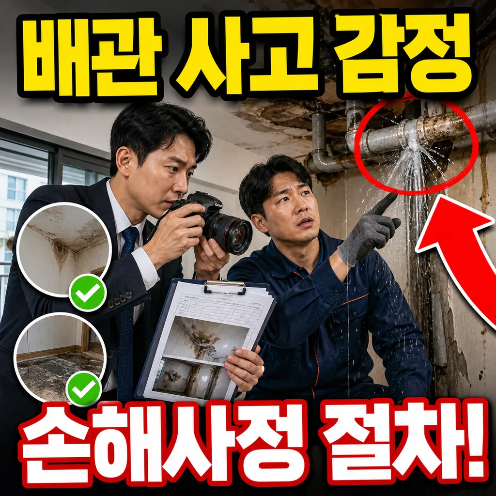 손해평가·손해사정 절차 — 배관 사고 감정은 이렇게 진행됩니다