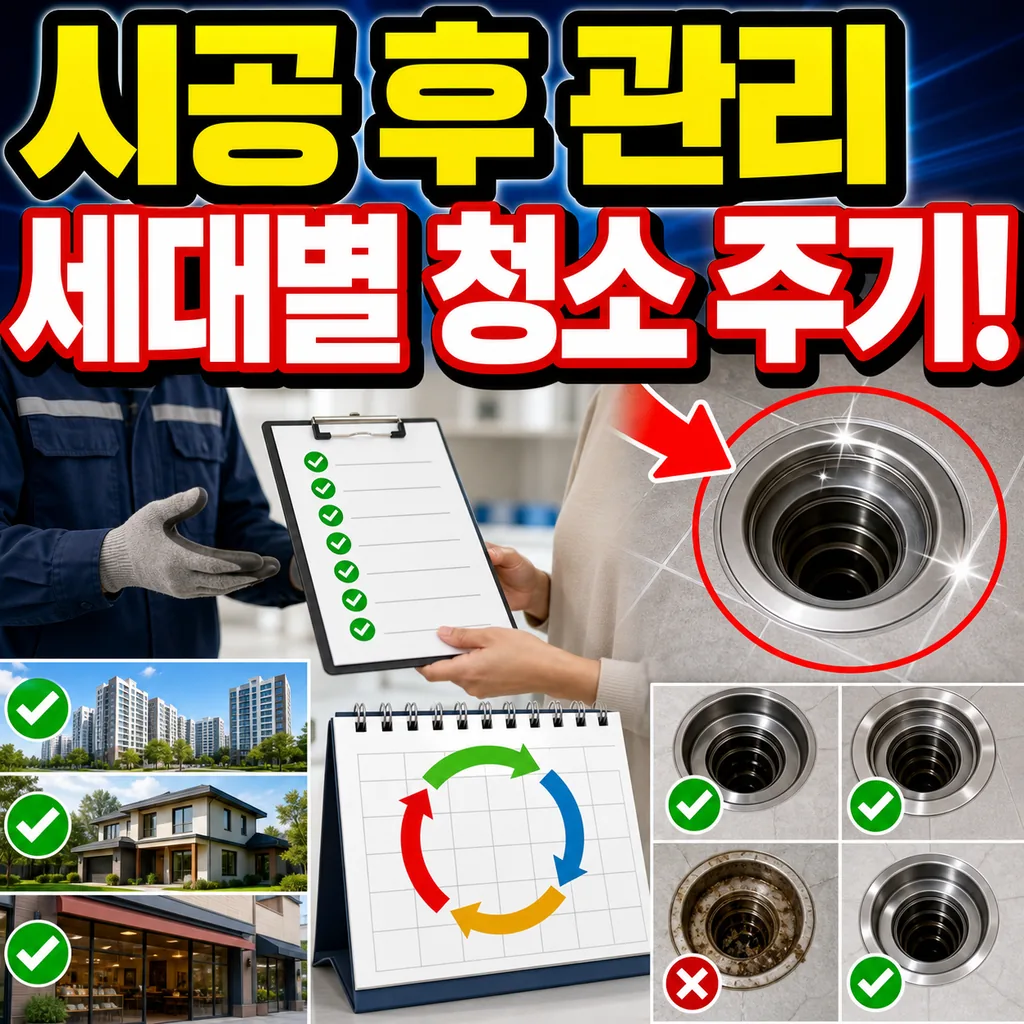 시공 후 유지관리 관련 자주 묻는 7가지 질문 세대별 청소 주기표